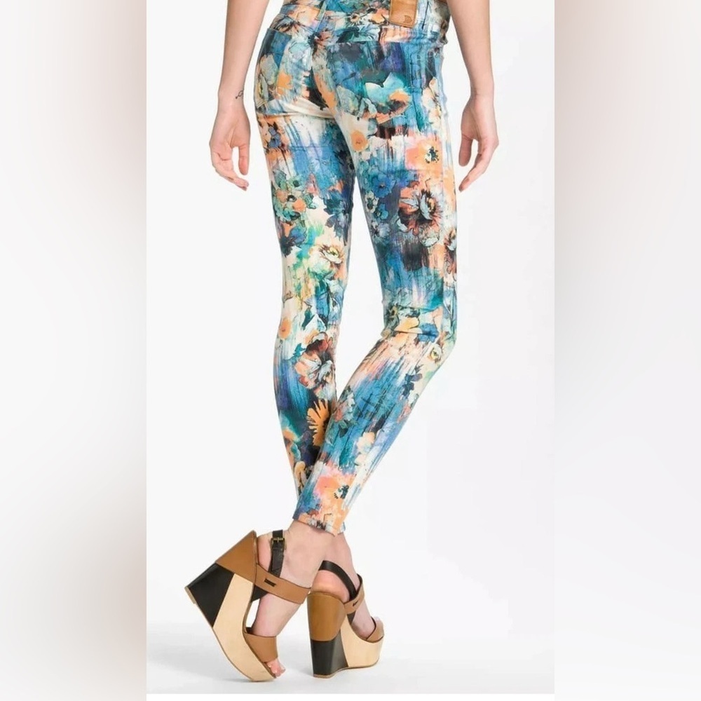 Dylan George Mid Rise Skinny Runway Floral Jeans Size 25 - Picture 3 of 4